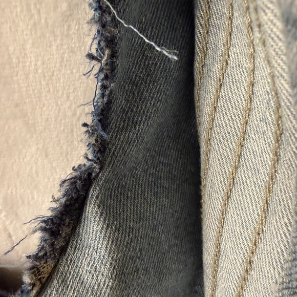 Zara Light Blue Denim Mini Dress with Gold Buttons - Picture 7 of 10